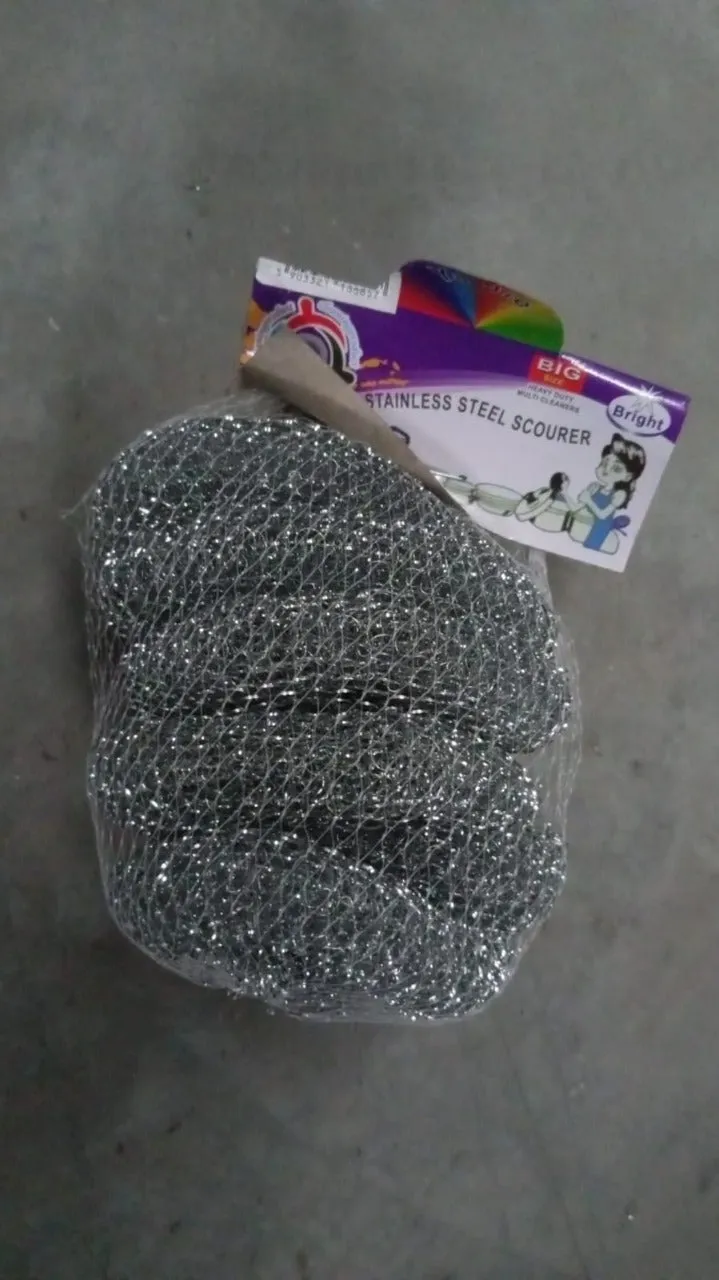 2922 Stainless Steel Scrubber  /  Scourer (pack of 6pc)