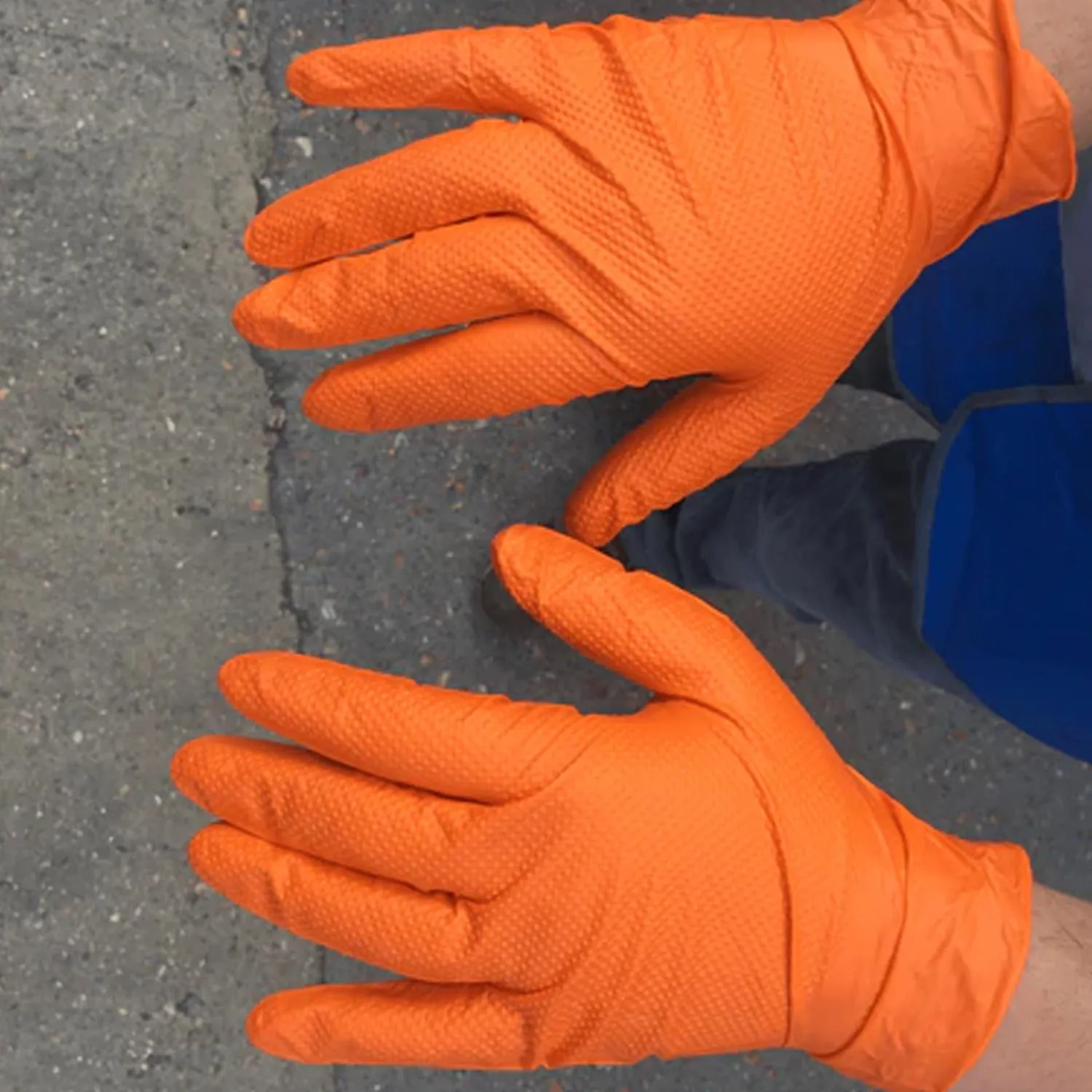 4852 2 Pair Medium Orange  Gloves For Types Of Purposes Like Washing Utensils, Gardening And Cleaning Toilet Etc.