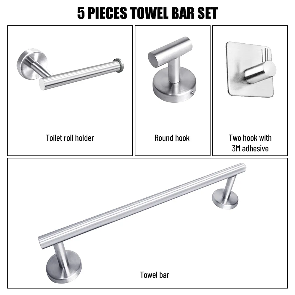 5 Pieces Bathroom Hardware Accessories Set