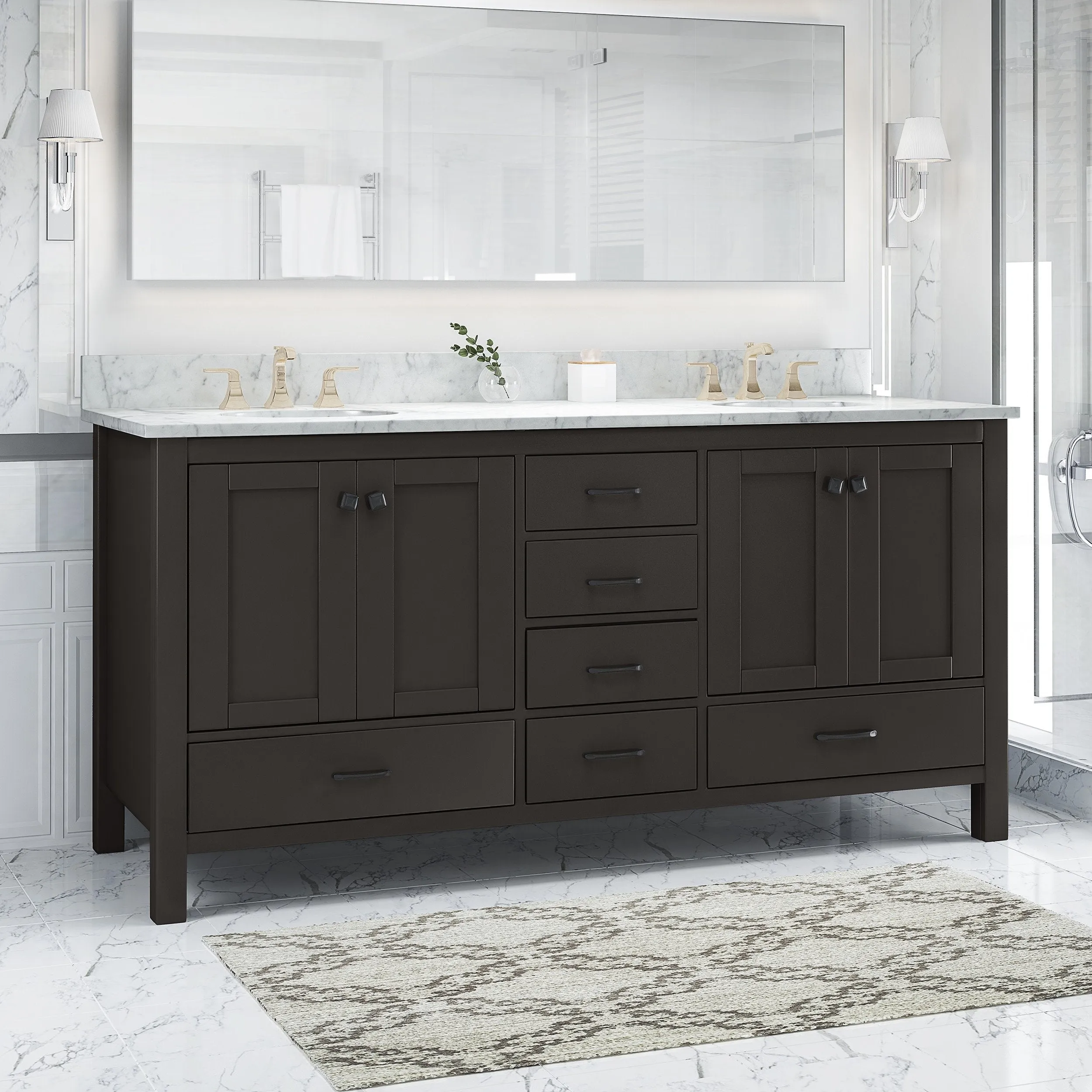 72" Wood Bathroom Vanity (Counter Top Not Included) - NH388703