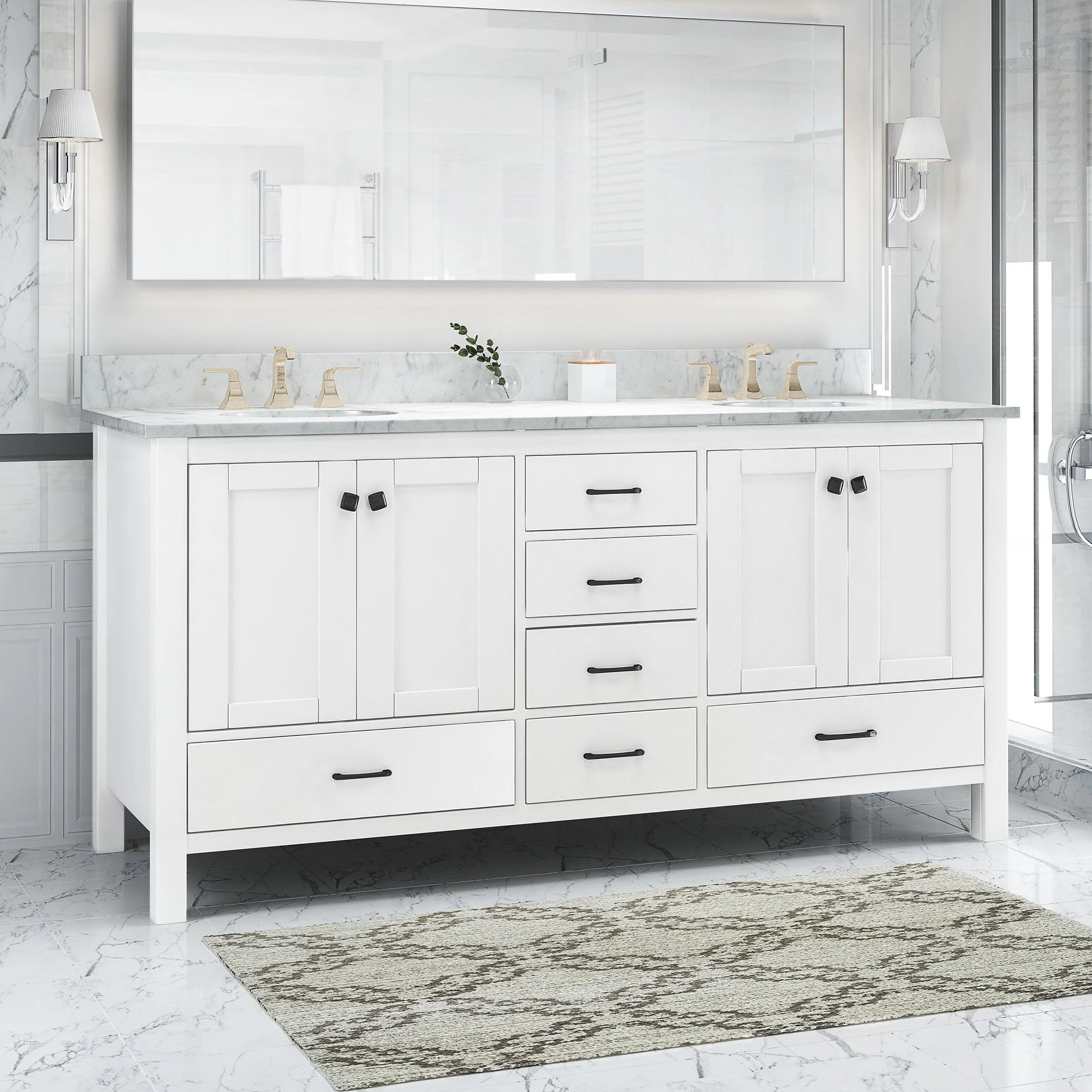 72" Wood Bathroom Vanity (Counter Top Not Included) - NH388703