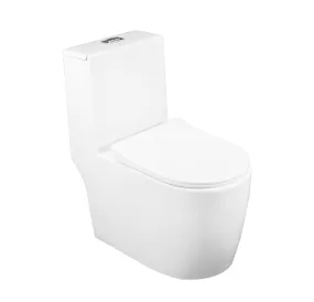 8637 One Piece Round Front Toilet in White