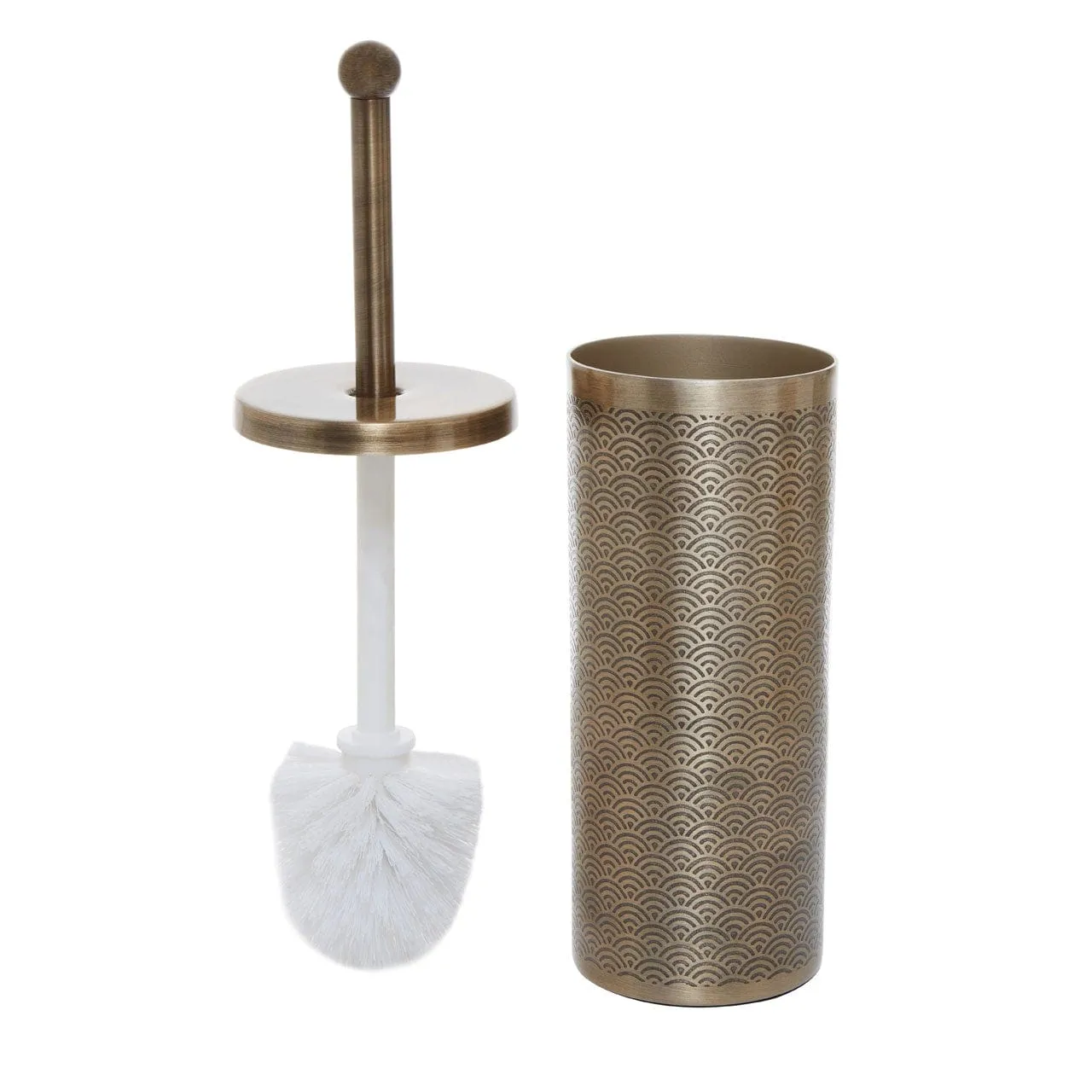 Allure Etched Detail Aluminium Toilet Brush