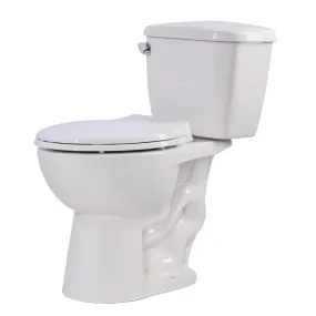 ANZZI Author 2-piece 1.28 GPF Single Flush Elongated Toilet in White