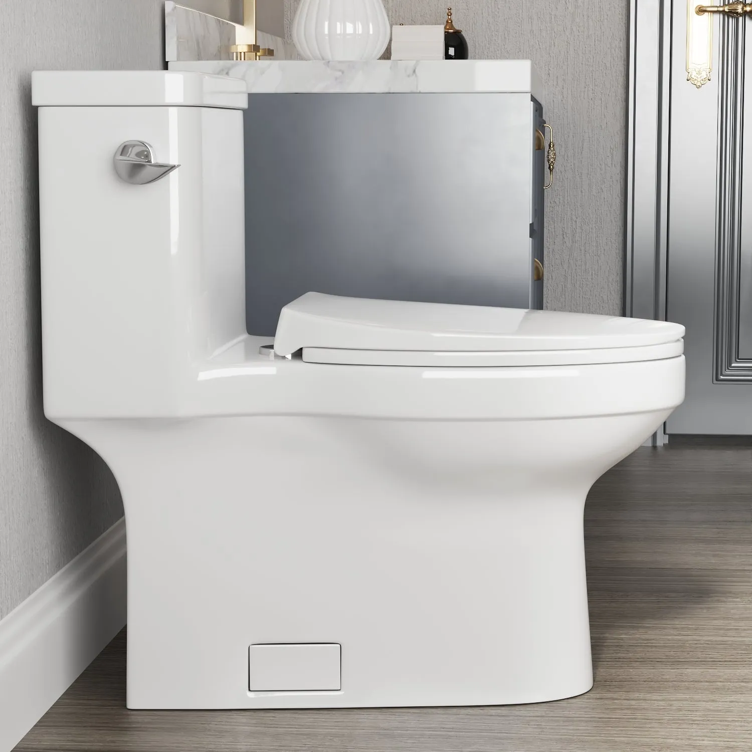 APEX One-Piece Elongated Toilet, High Efficiency Single-Flush