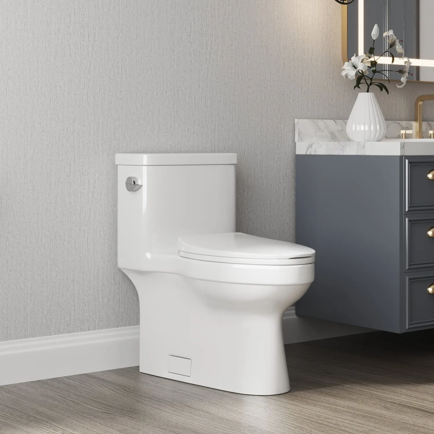 APEX One-Piece Elongated Toilet, High Efficiency Single-Flush