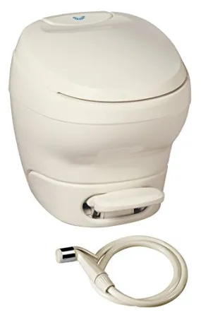 Aqua-Magic Bravura RV Toilet with Hand Sprayer / High Profile / Parchment - Thetford 31101