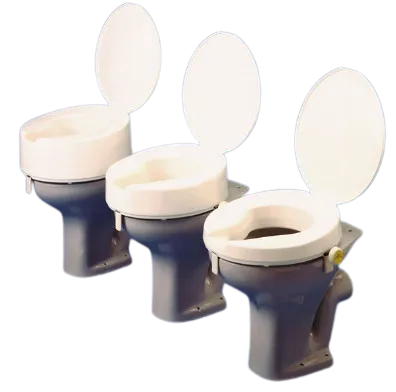 Ashby White Raised Toilet Seat With or Without Lid