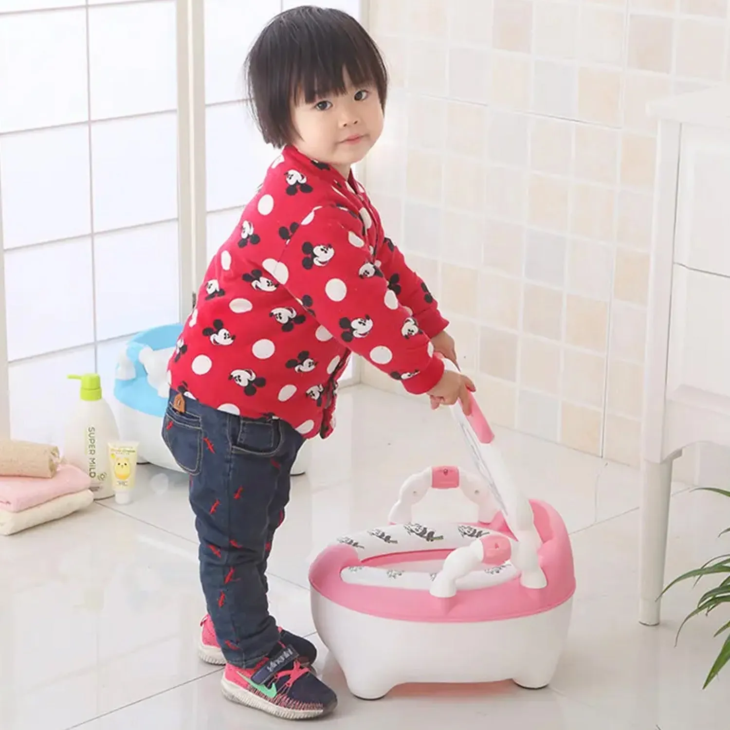 Baby portable Toilet, Baby Potty Training Seat Baby Potty Chair for Toddler Boys Girls Potty Seat for 1  year child