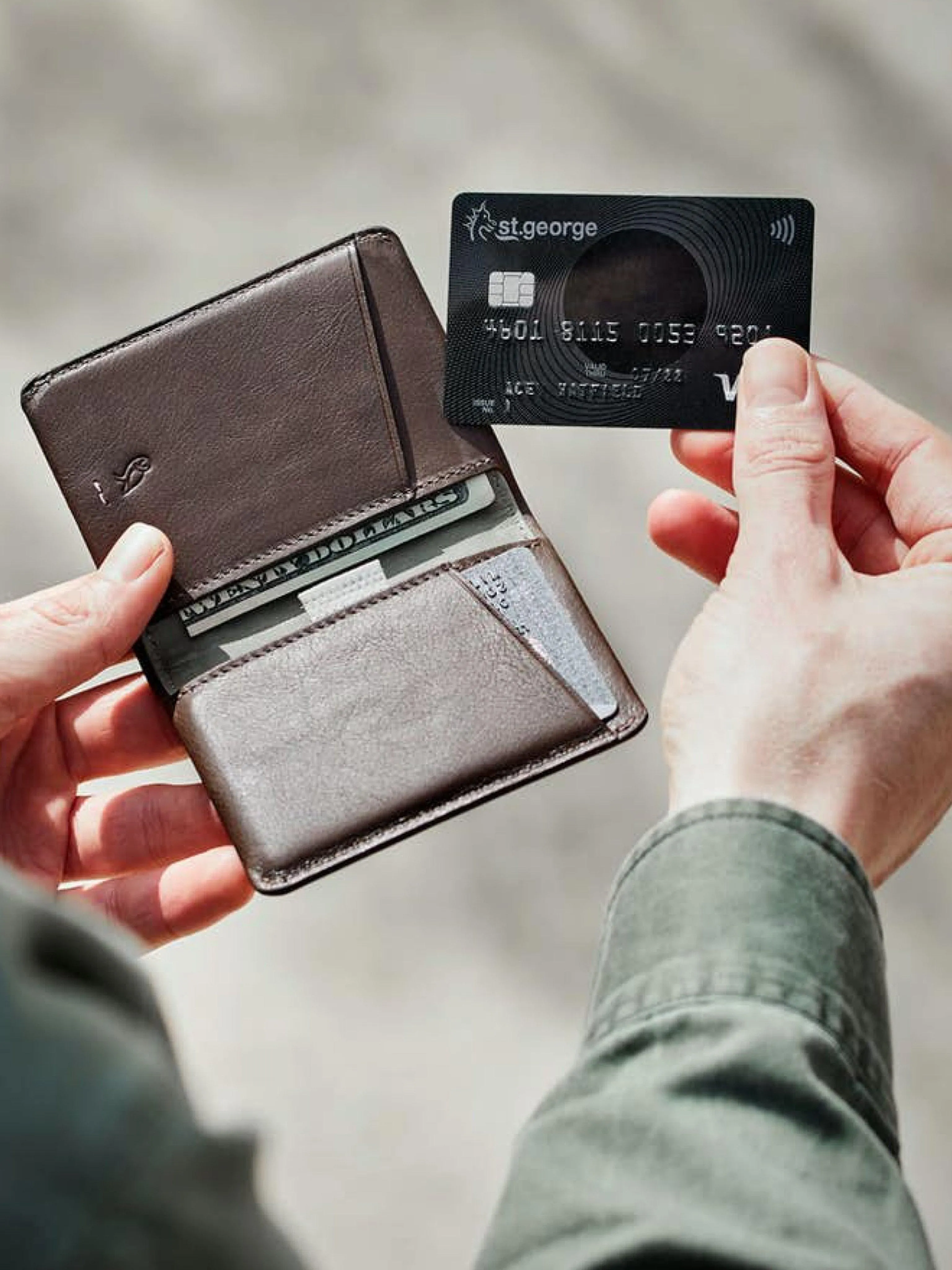 Bellroy Slim Sleeve Wallet Premium Edition Darkwood RFID