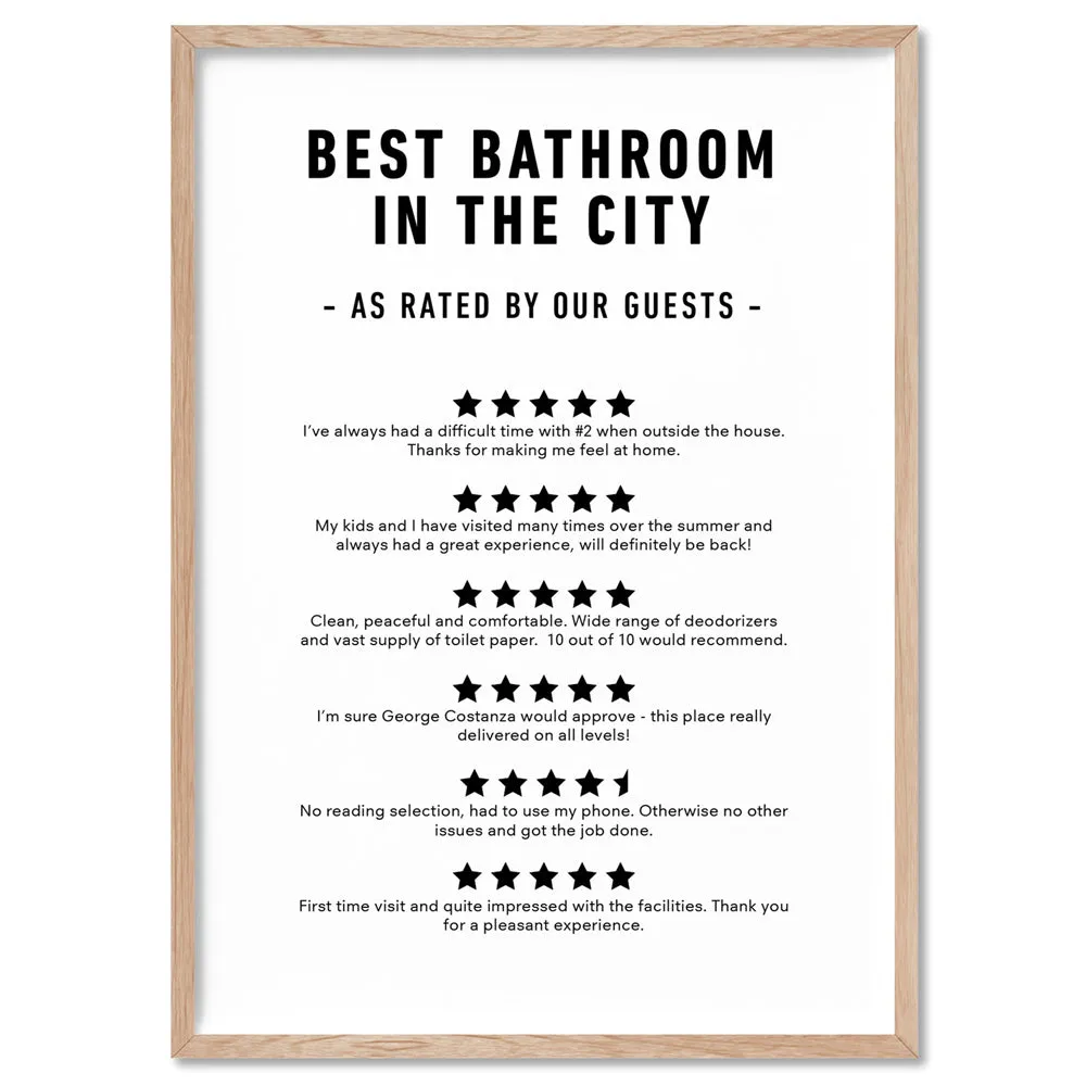 Best Bathroom in The City - Art Print