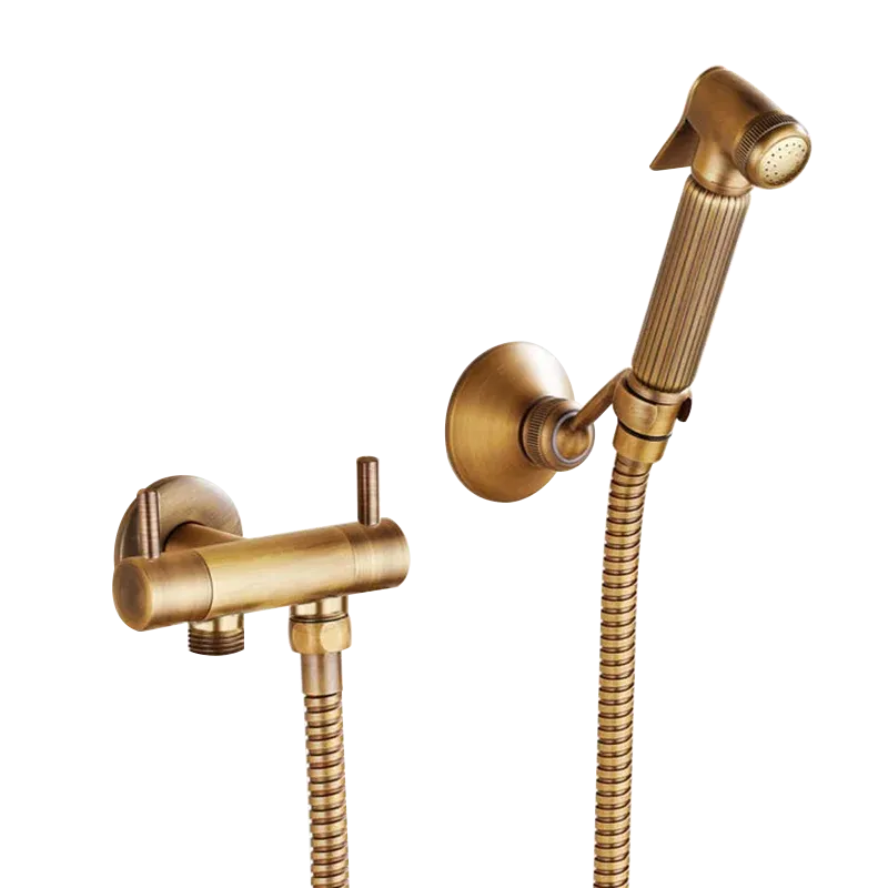 Bidet Faucet Wall Brass Antique Water Toilet Corner Handheld Bidet