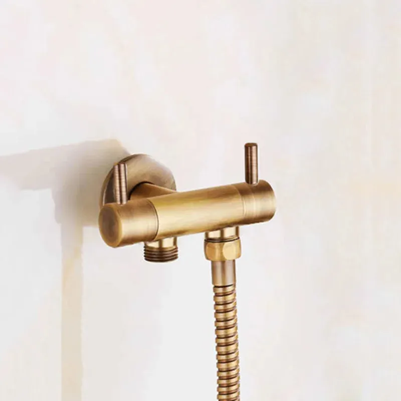 Bidet Faucet Wall Brass Antique Water Toilet Corner Handheld Bidet