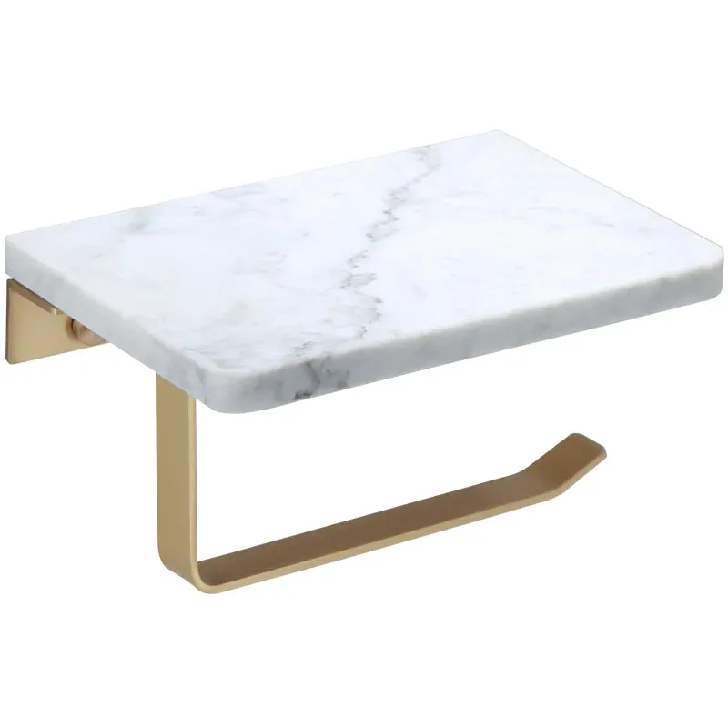 Brass Marble Toilet Paper Holder Nordic Brushed Gold Roll Paper Holder