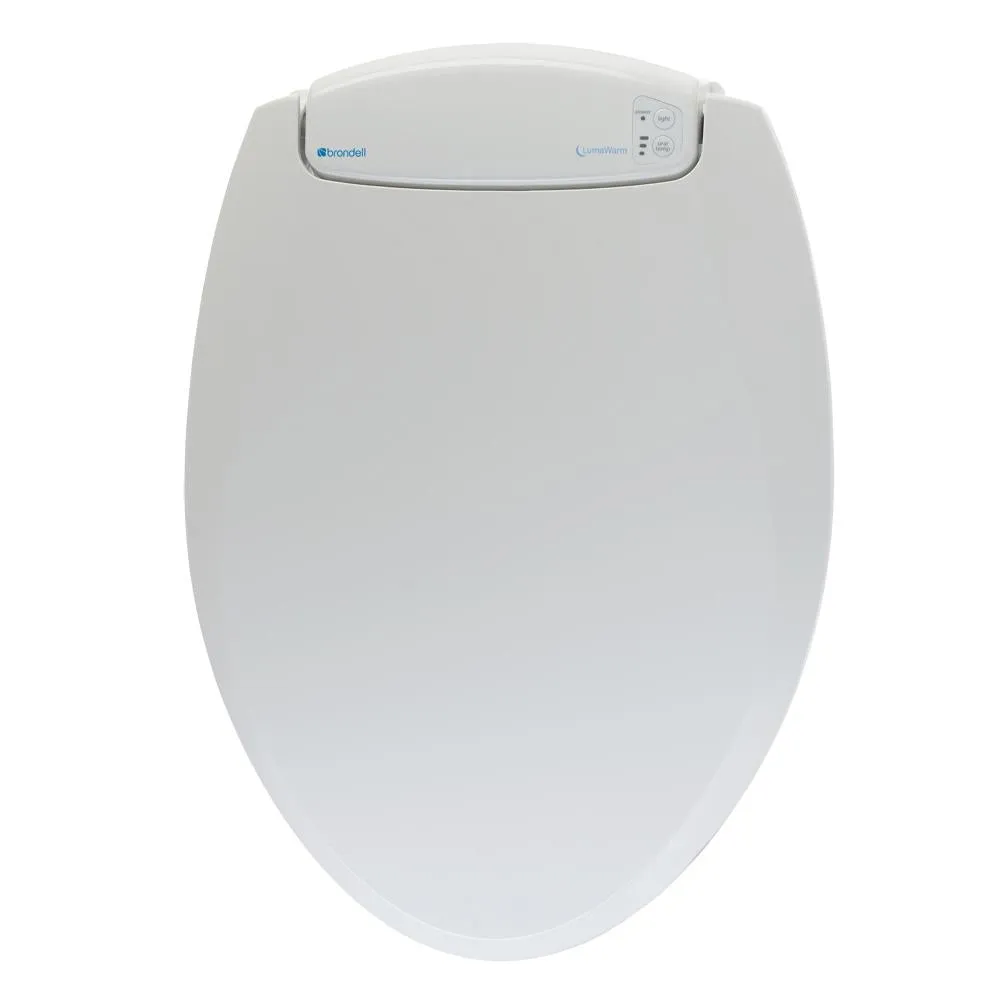 Brondell L60-RW LumaWarm Heated Nightlight Toilet Seat - Round, White