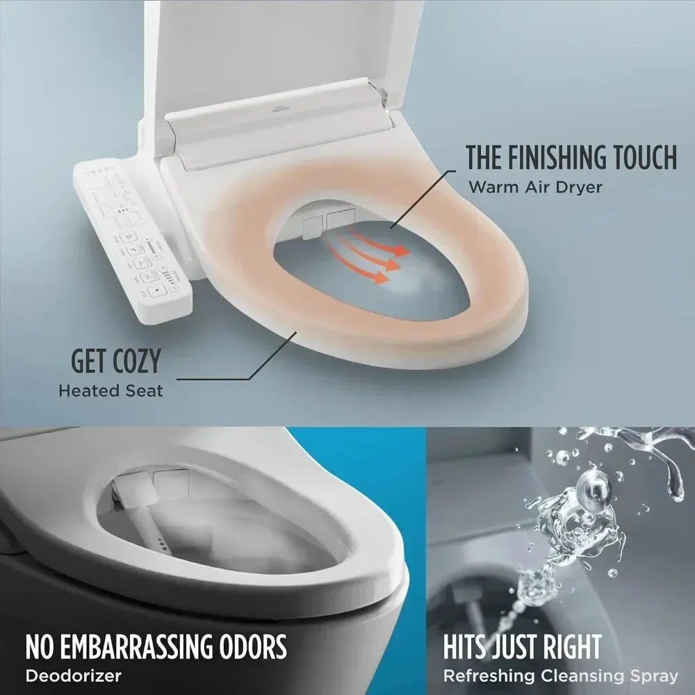 C2 Electronic Bidet Toilet Seat with PREMIST and EWATER  Wand Cleaning