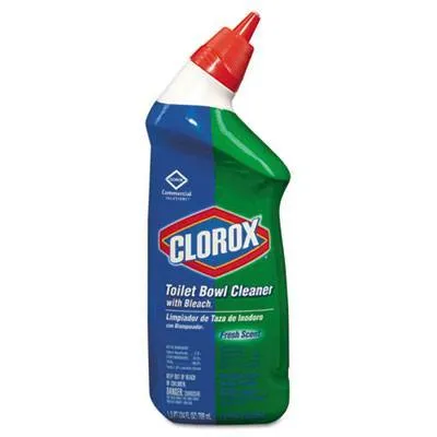 Clorox® Fresh Scent Toilet Bowl Cleaner with Bleach (24 oz Squeeze Bottles) - Case of 12