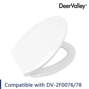 DeerValley DV-F0076S11 Quick-Release Plastic Elongated polypropylene Toilet Seat (Fit with DV-2F0076/DV-2F0078)