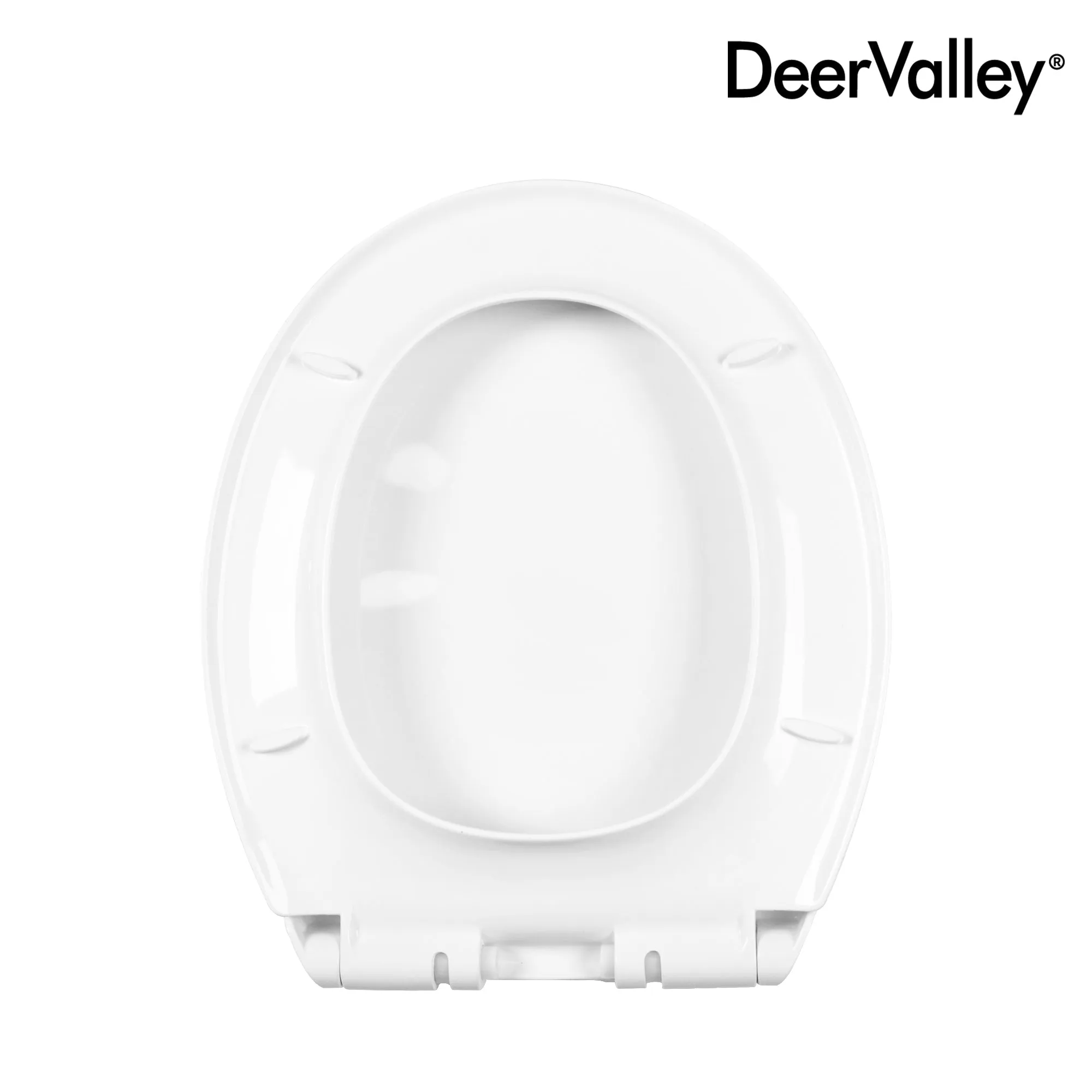 DeerValley DV-F0077S11 Quick-Release Plastic Elongated polypropylene Toilet Seat (Fit with DV-2F0077/DV-2F0079)