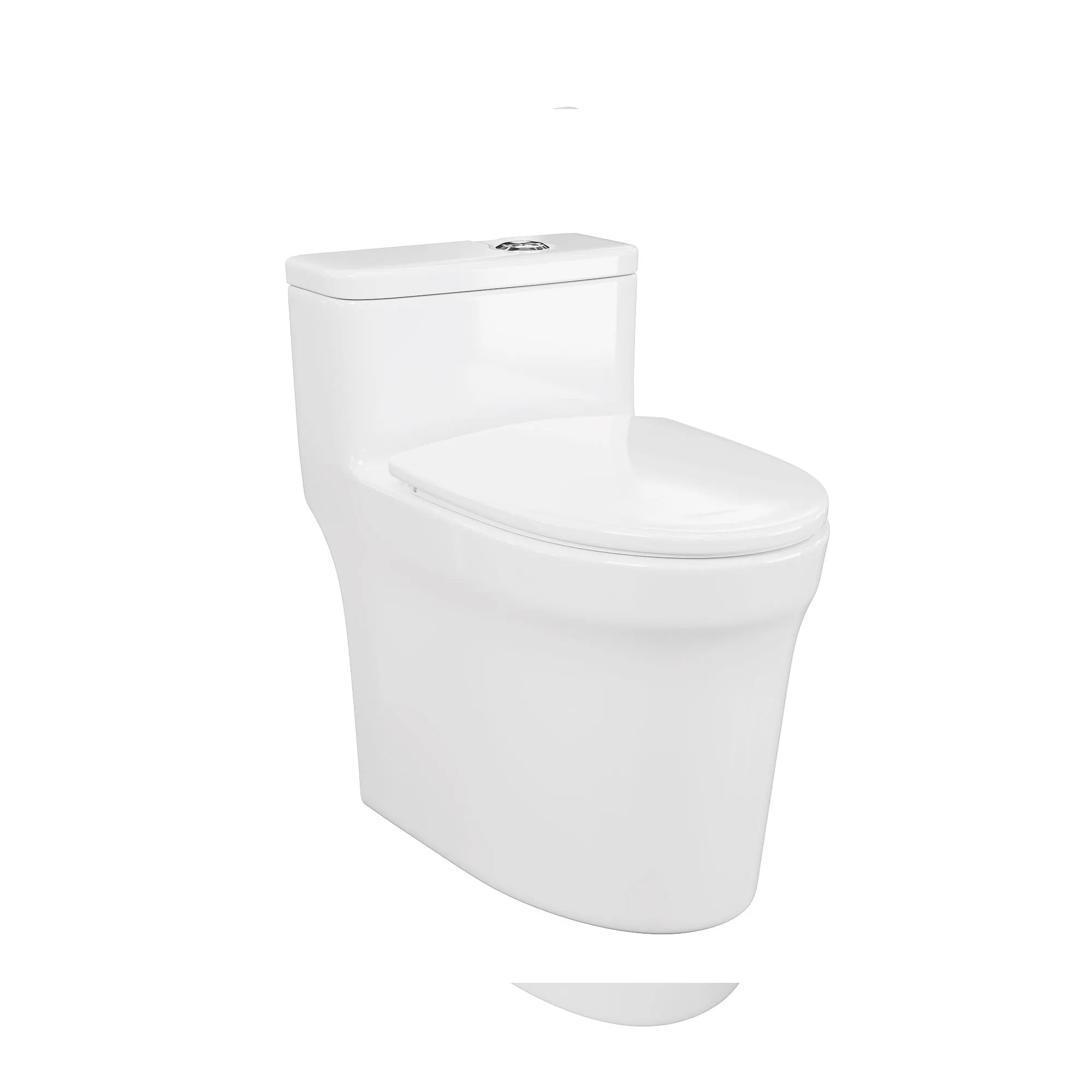 Dual Flush Elevated Standard One Piece Toilet for Bathroom Comfort Height in White