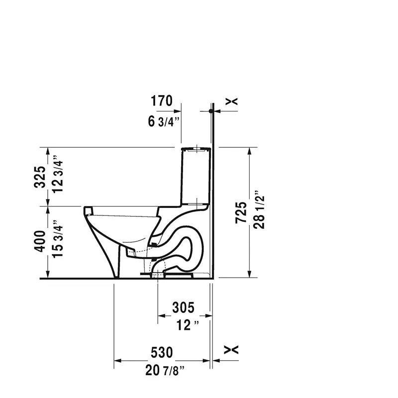 DuraStyle 1.32 gpf & 0.92 gpf Dual-Flush One-Piece Toilet in White