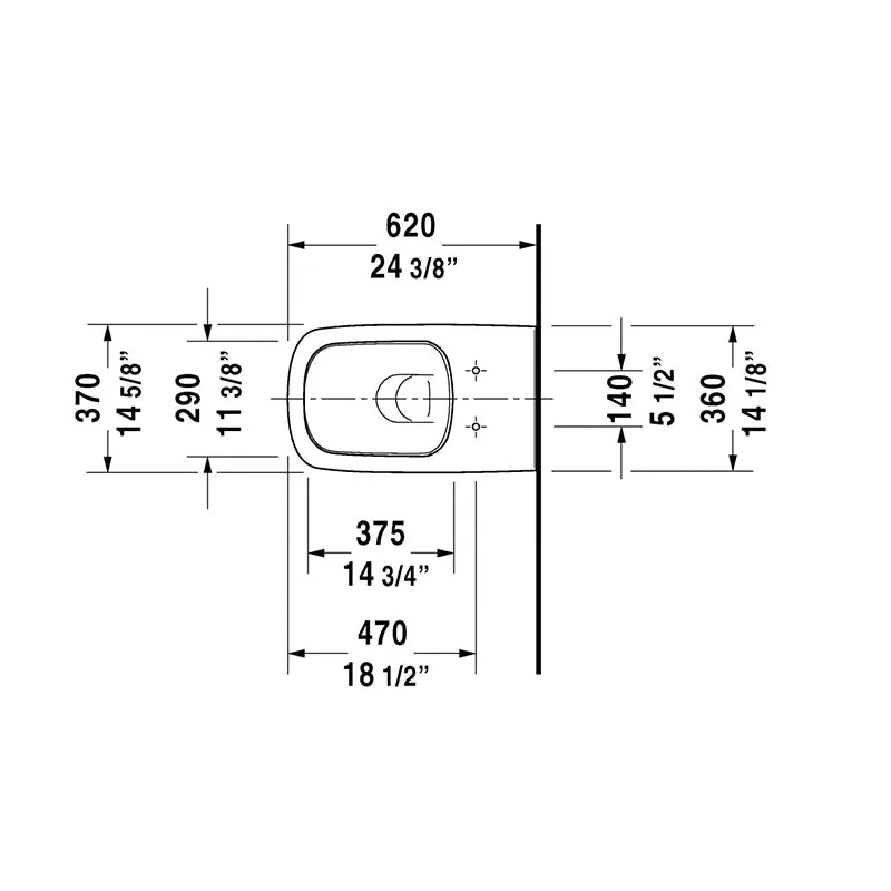 DuraStyle Rimless Elongated 1.6 gpf & 0.8 gpf Dual-Flush Wall Mount Toilet in White