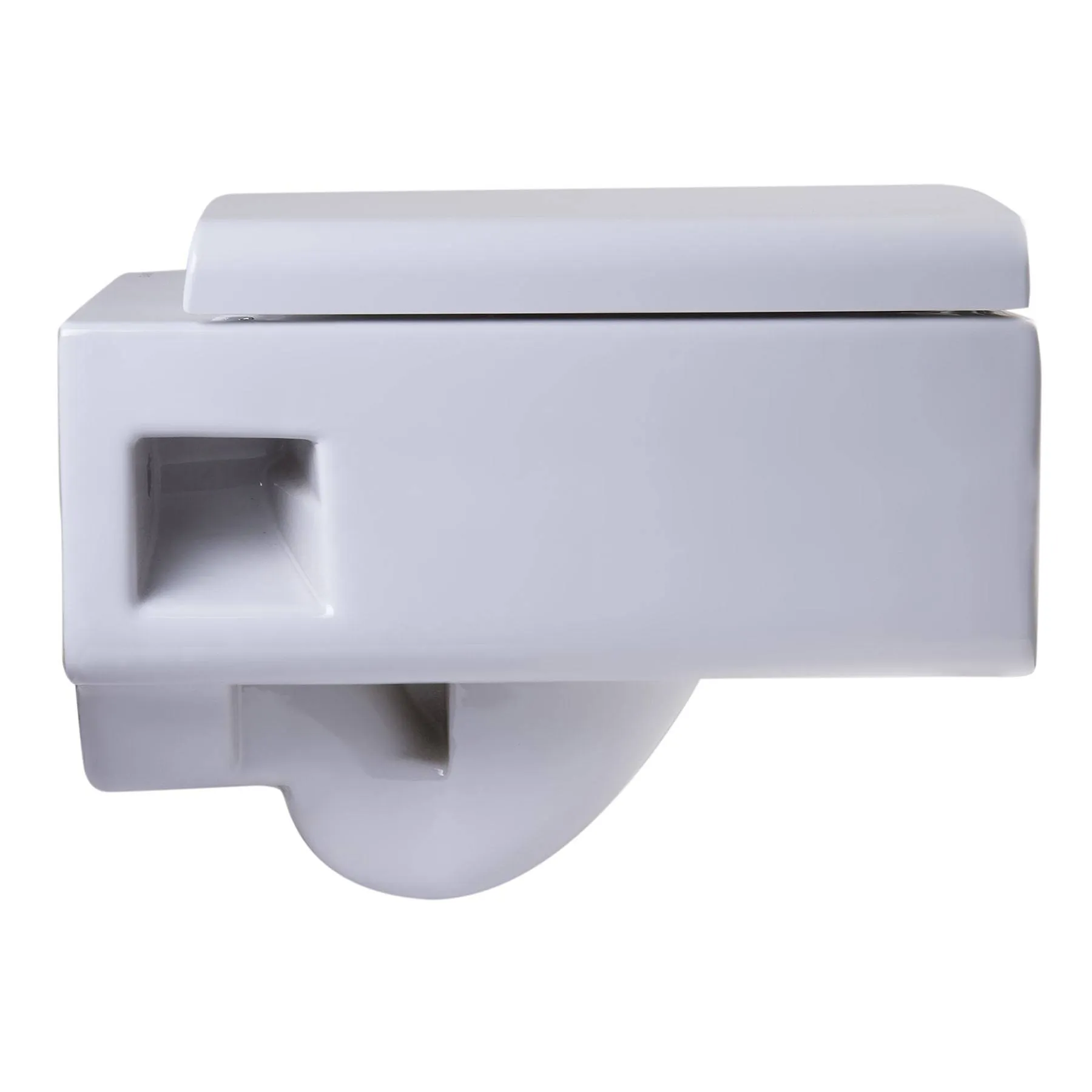 EAGO WD333 Square Modern Wall Mount Dual Flush Toilet Bowl