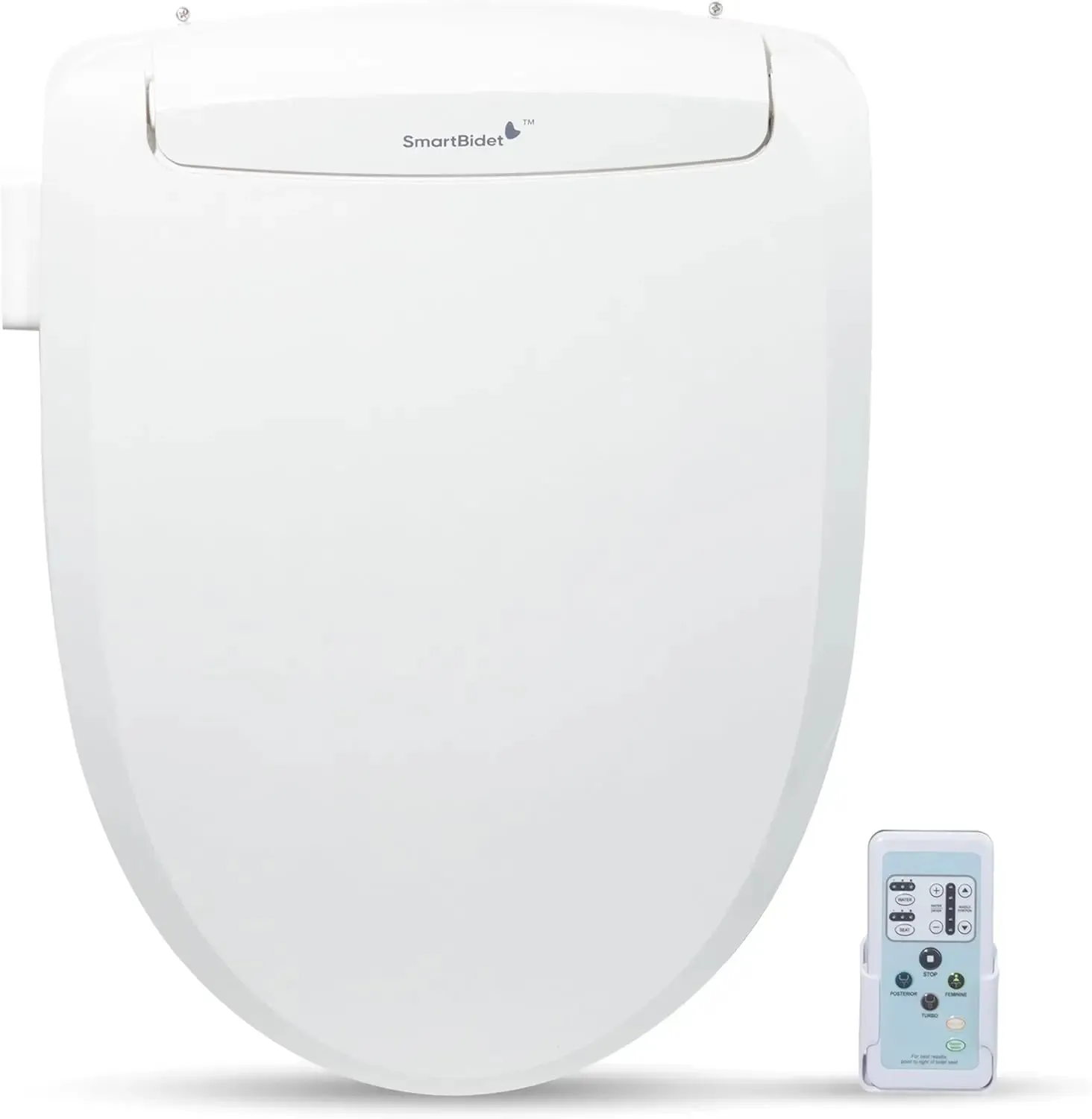 Electric Bidet Seat for Elongated Toilets with Remote Control