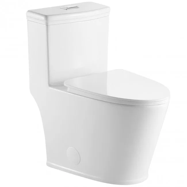 Elongated One-Piece Toilet 12" Rough-In, 1.6 / 1.1 GPF, Dual Flush in White