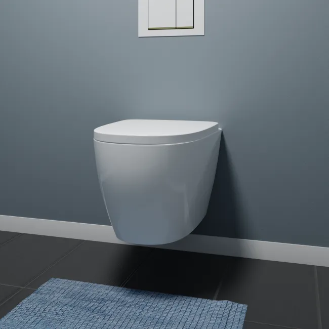 Elongated Wall-Hung Toilet 1.2 GPF in White (SEAT SOLD SEPARATELY)