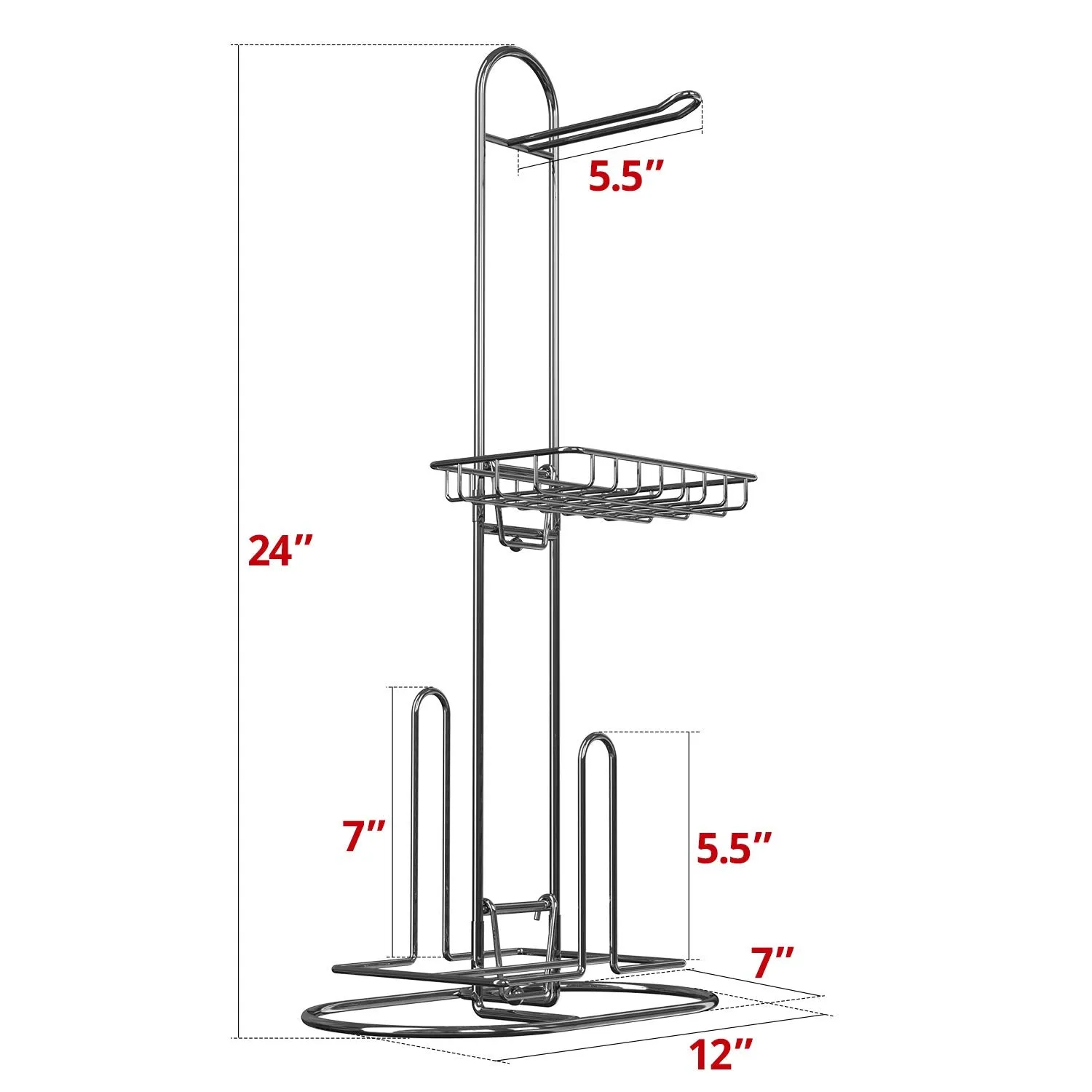 GeekDigg Toilet Paper Holder, Bathroom Toilet Paper Roll Storage Holder Stand, Portable