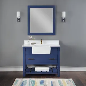 Georgia 42" Single Bathroom Vanity with White Farmhouse Basin