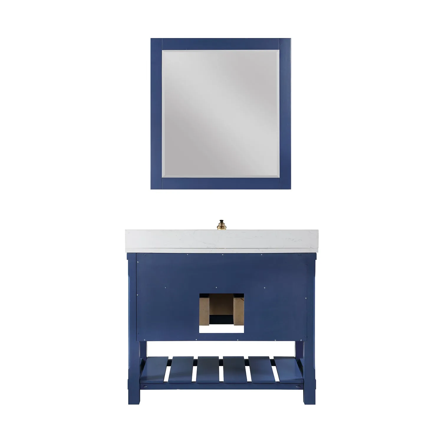 Georgia 42" Single Bathroom Vanity with White Farmhouse Basin