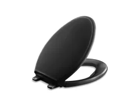 Glenbury Quiet-Close Elongated Toilet Seat in Black Black