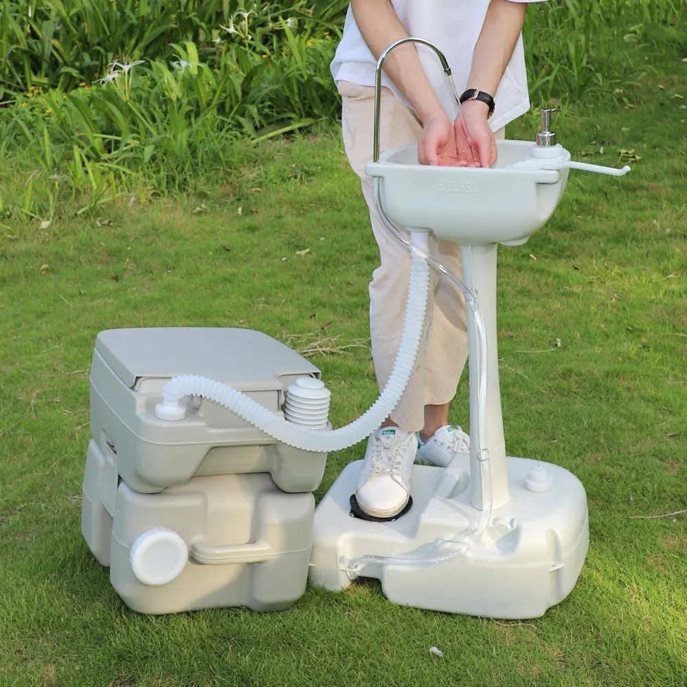 ITEM# 0073   Outdoor Garden Portable Camping Hand Sink for RV/Kitchen/Indoor/Outdoor (Watch Video)