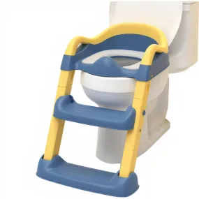 KidDough Baby Potty Training Seat with Ladder: Soft Comfortable Cushion Seat