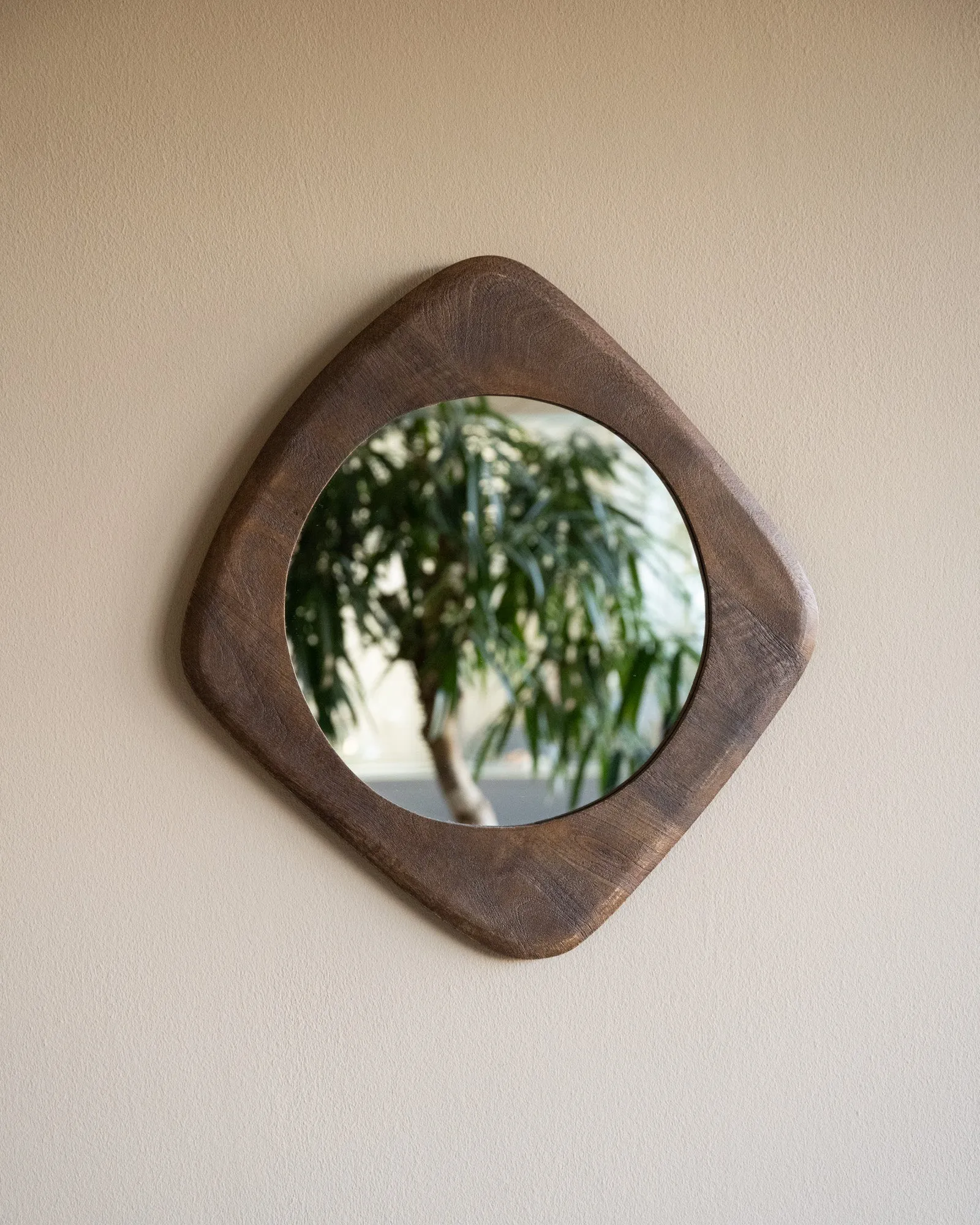 Mirror Moku Wood Brown