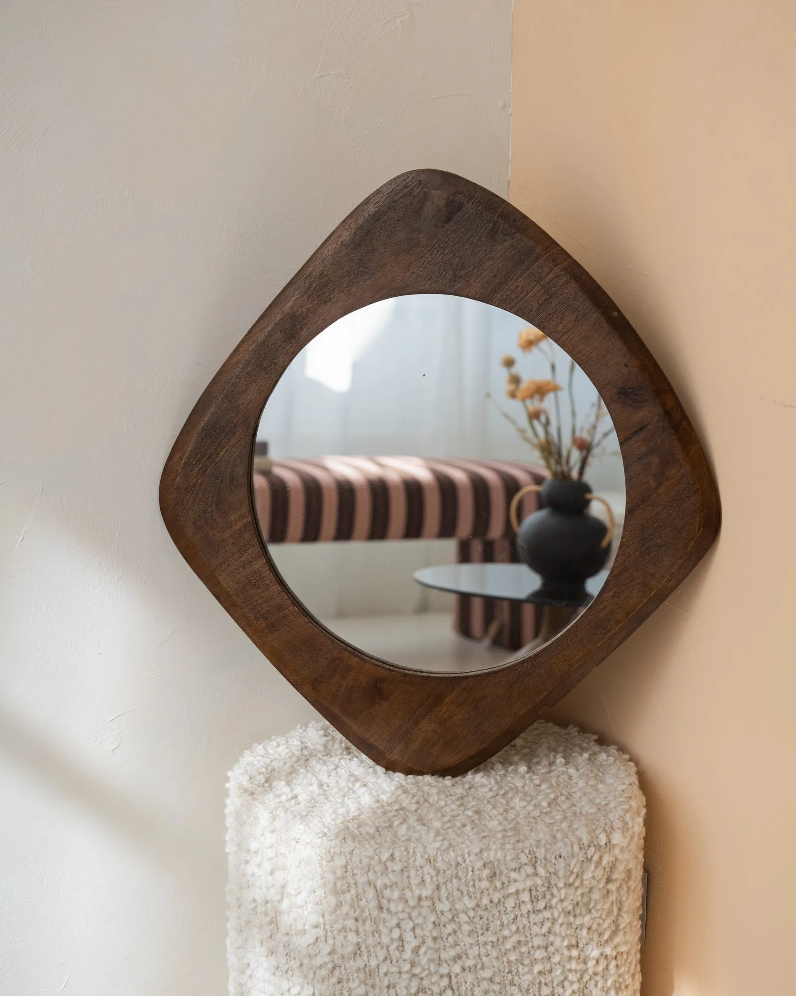 Mirror Moku Wood Brown