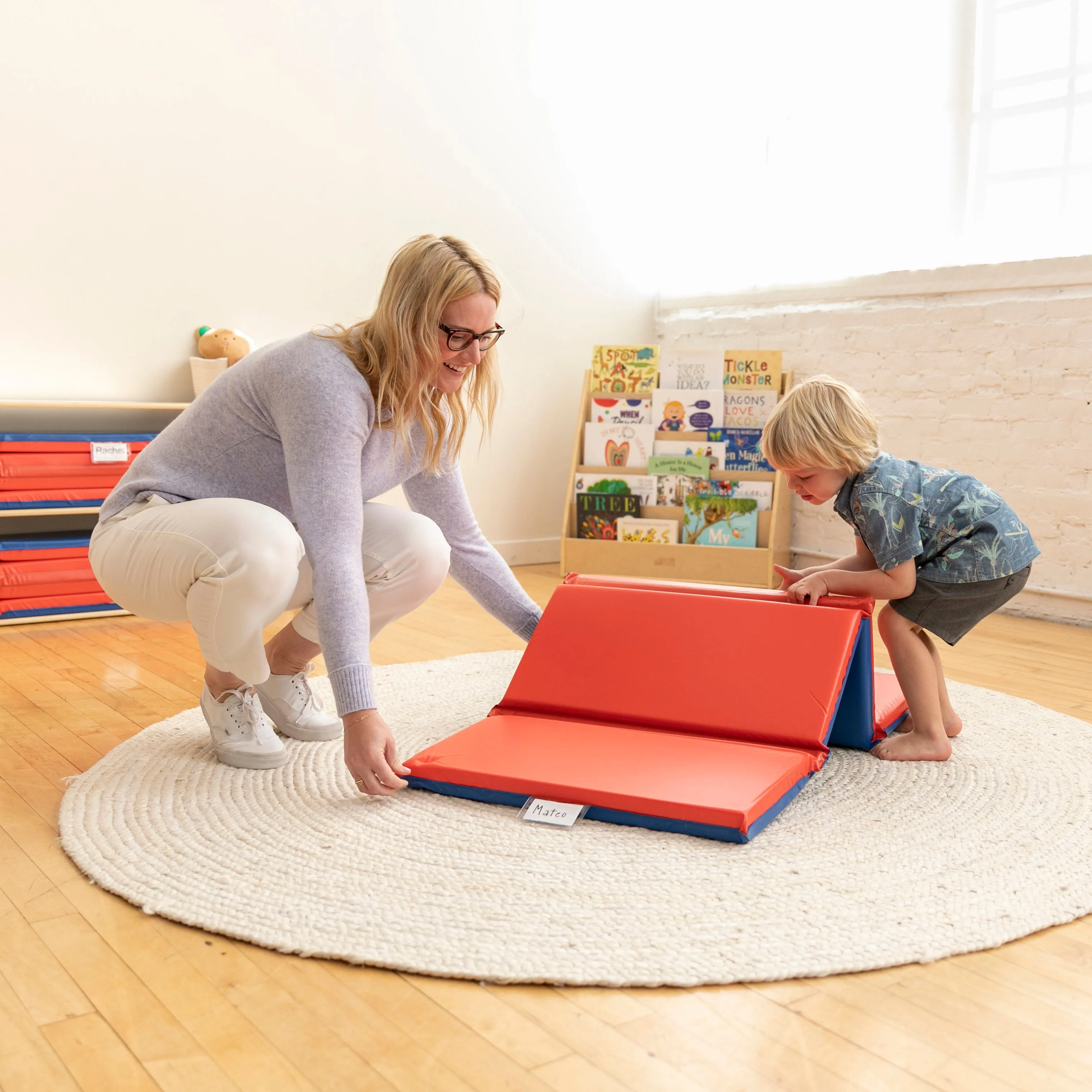 Premium Rest Mat, 5-Pack - Red/Blue