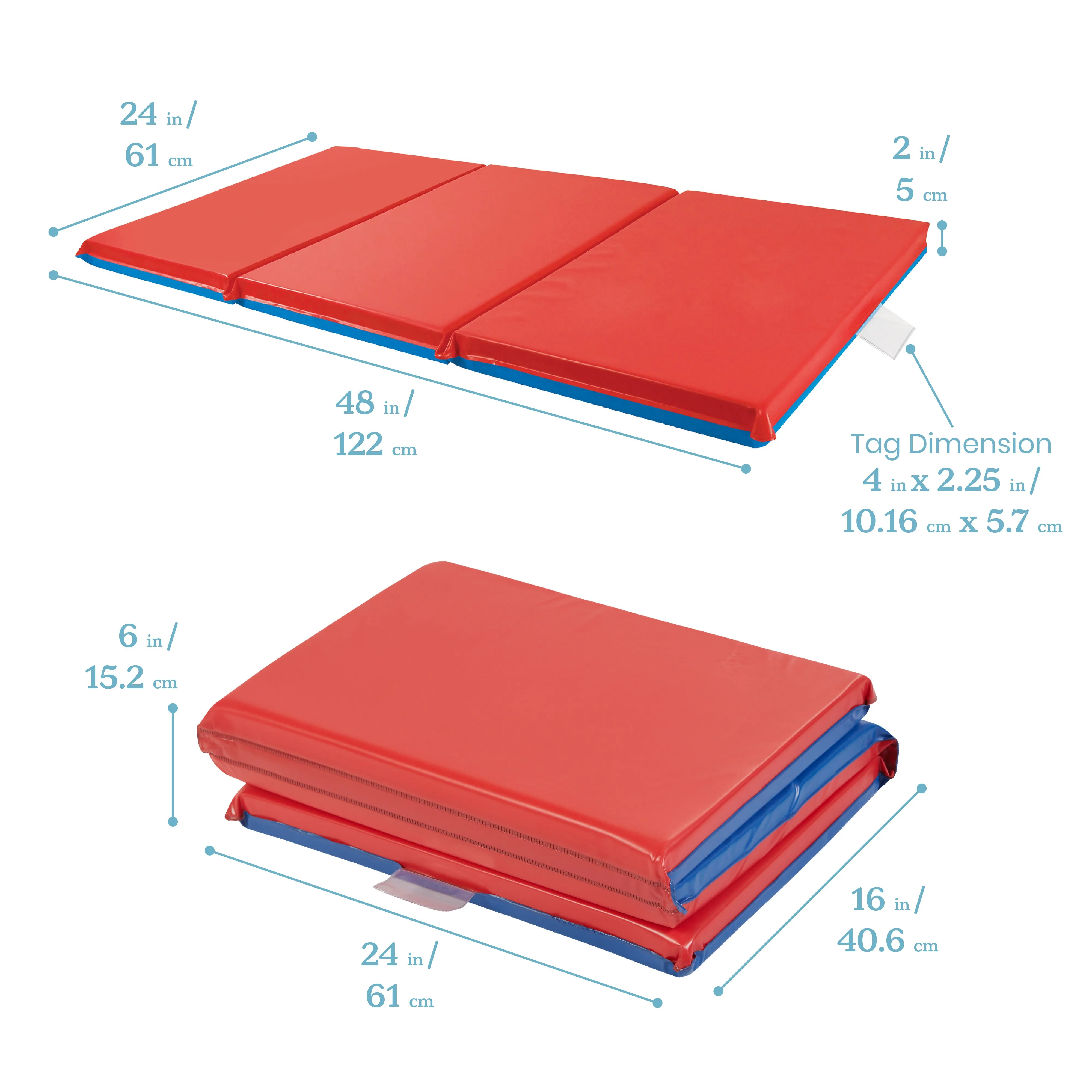 Premium Rest Mat, 5-Pack - Red/Blue