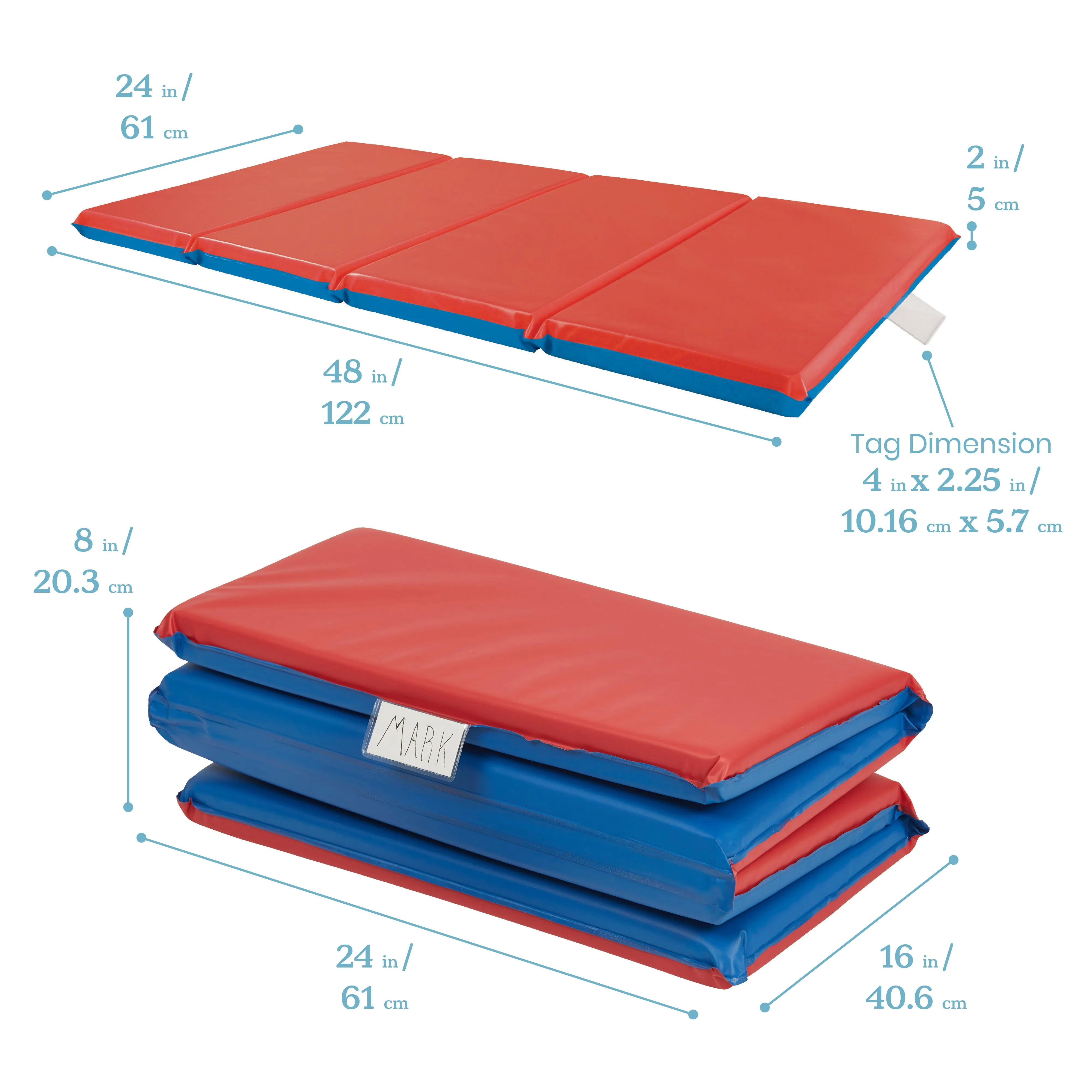 Premium Rest Mat, 5-Pack - Red/Blue