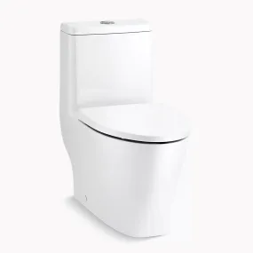 Reach Curv Elongated 0.8 gpf & 1.28 gpf Dual-Flush One-Piece Toilet in White