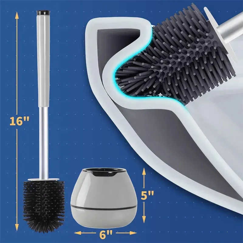 Silicone Toilet Brush With Holder