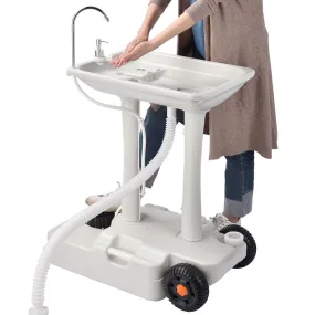 TheLAShop 8Gal Portable Hand Washing Station with Foot Pump Handle