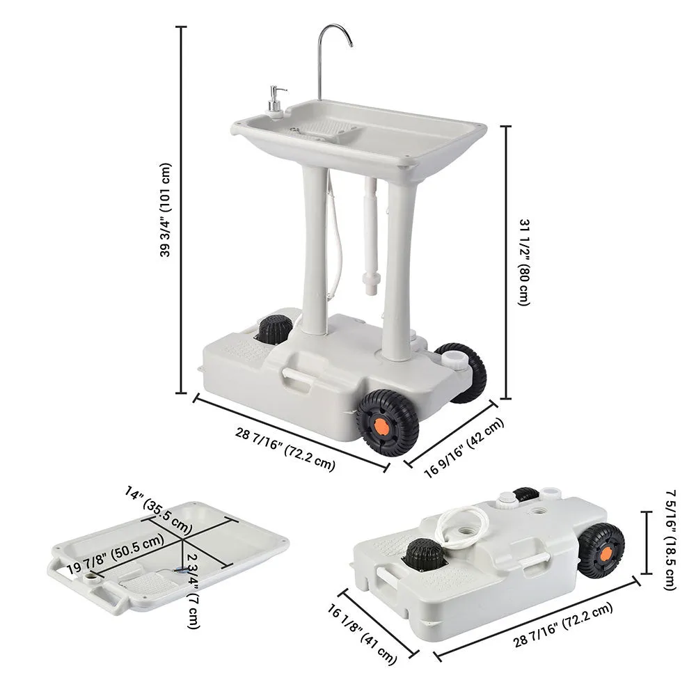 TheLAShop 8Gal Portable Hand Washing Station with Foot Pump Handle