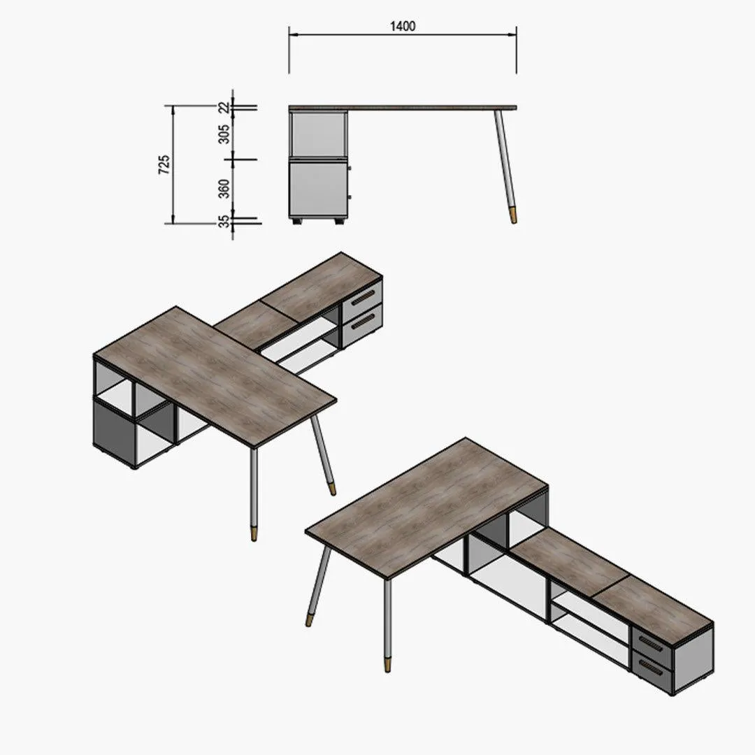 Tom Tom Study Nook - White