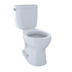 TOTO CST243EF#01 Entrada Two-Piece Round 1.28 GPF Universal Height Toilet, Cotton White