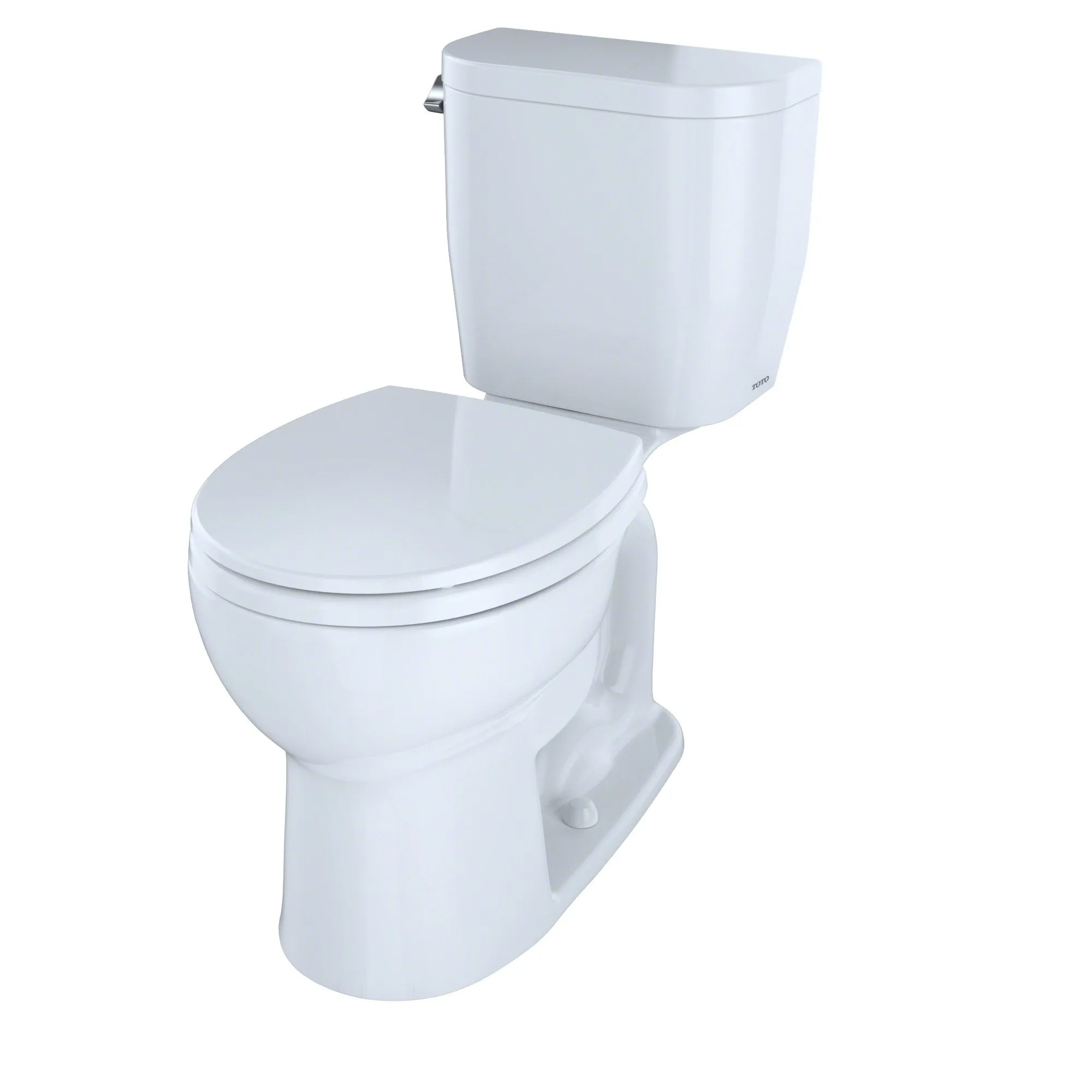 TOTO CST243EF#01 Entrada Two-Piece Round 1.28 GPF Universal Height Toilet, Cotton White