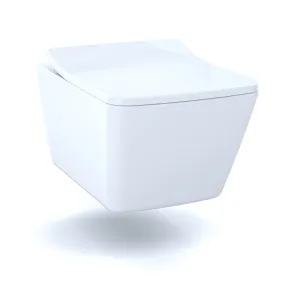 TOTO CT449CFG#01 SP Wall-Hung Square-Shaped Dual Flush Toilet with CEFIONTECT