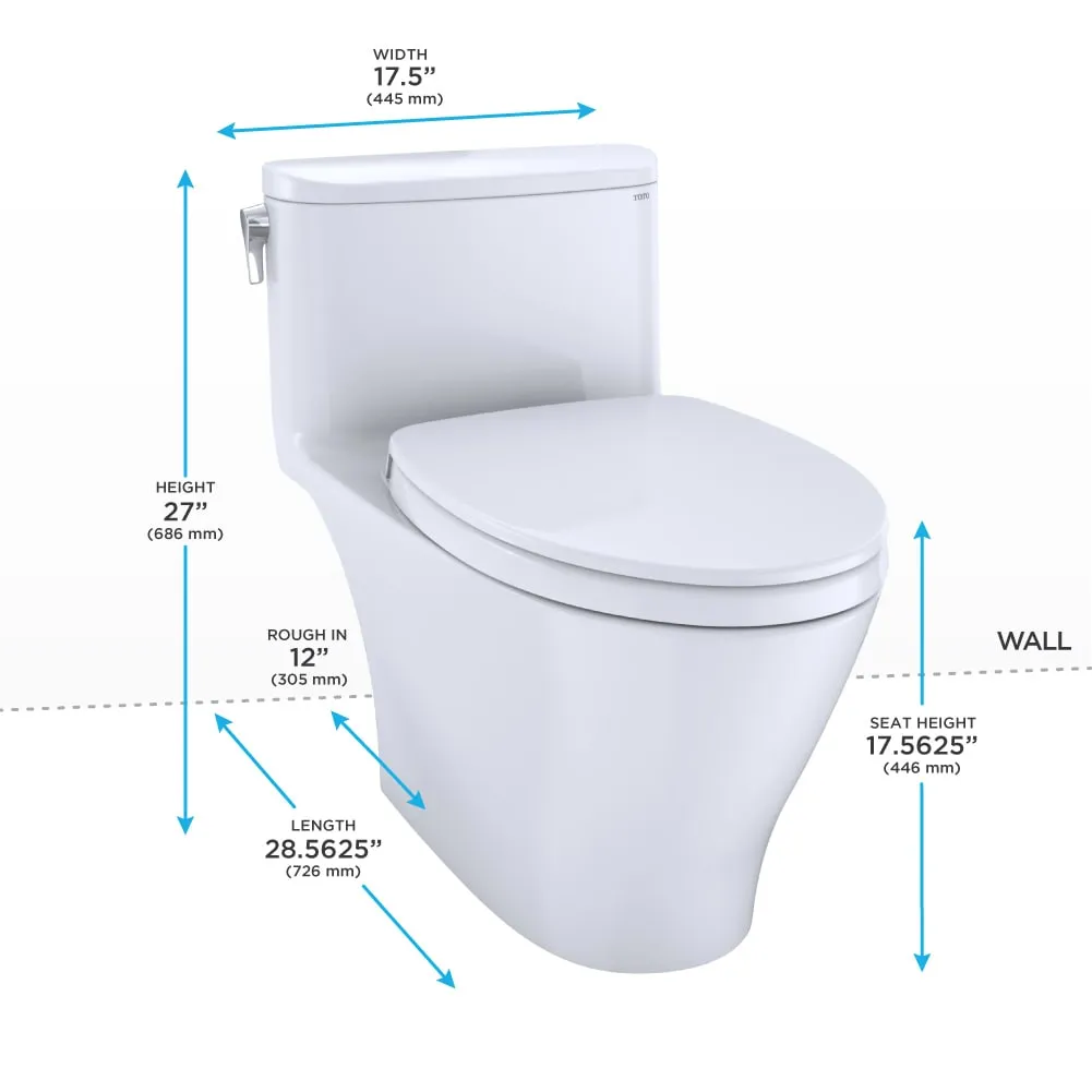 TOTO MS642124CEFG#03 Nexus One-Piece Toilet with SS124 SoftClose Seat, Washlet  Ready, Bone Finish